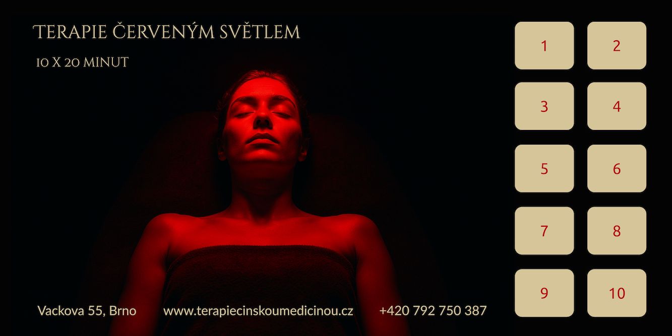 Dárkový poukaz na ošetření červeným světlem